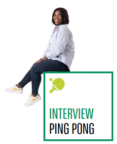 Interview ping pong Elizabeth